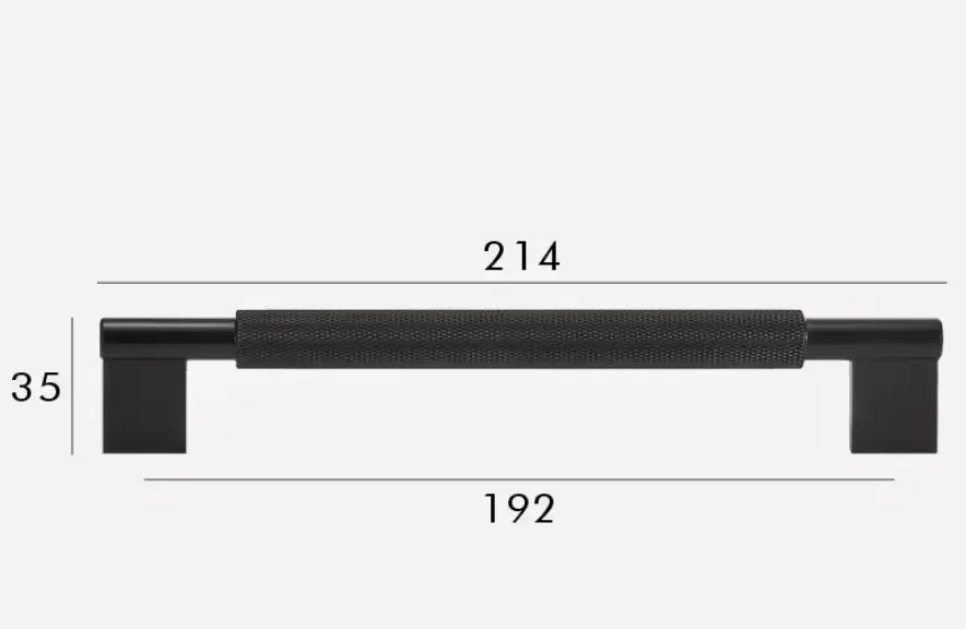 Matte black Knurled Solid Brass Handles – Modern Industrial Hardware