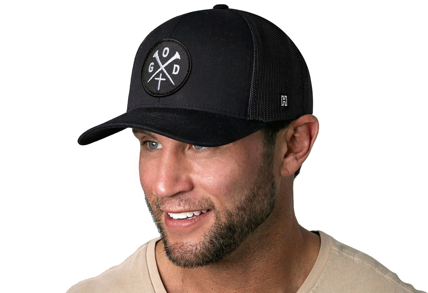 GOD Trucker Hat | Black Christian Snapback