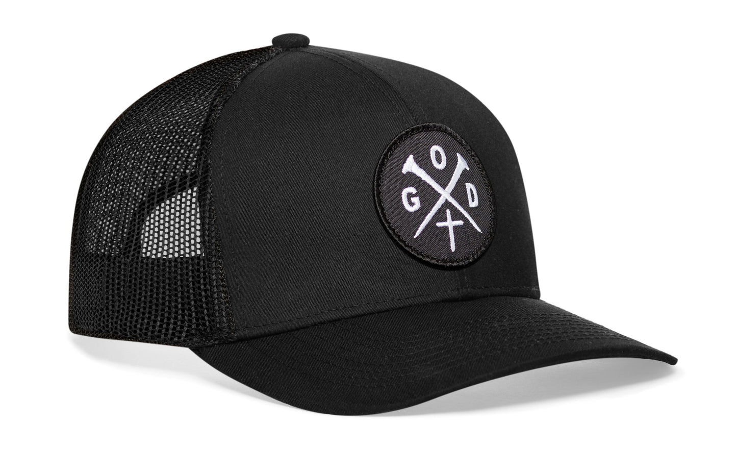 GOD Trucker Hat | Black Christian Snapback