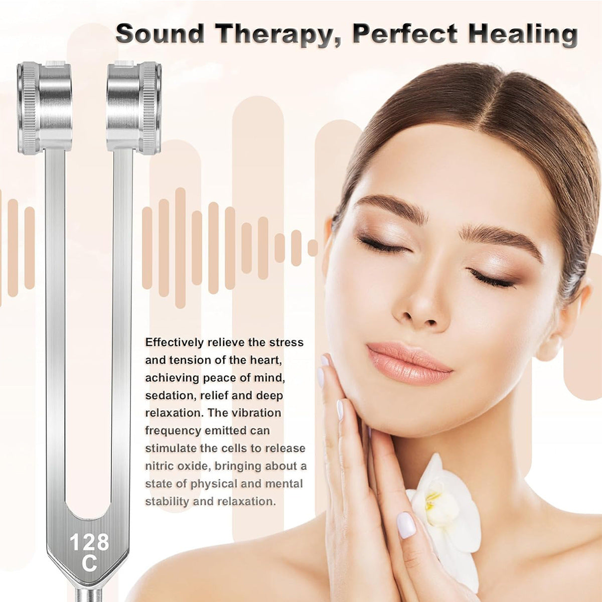 128 Hz Tuning Fork For Healing Chakra,