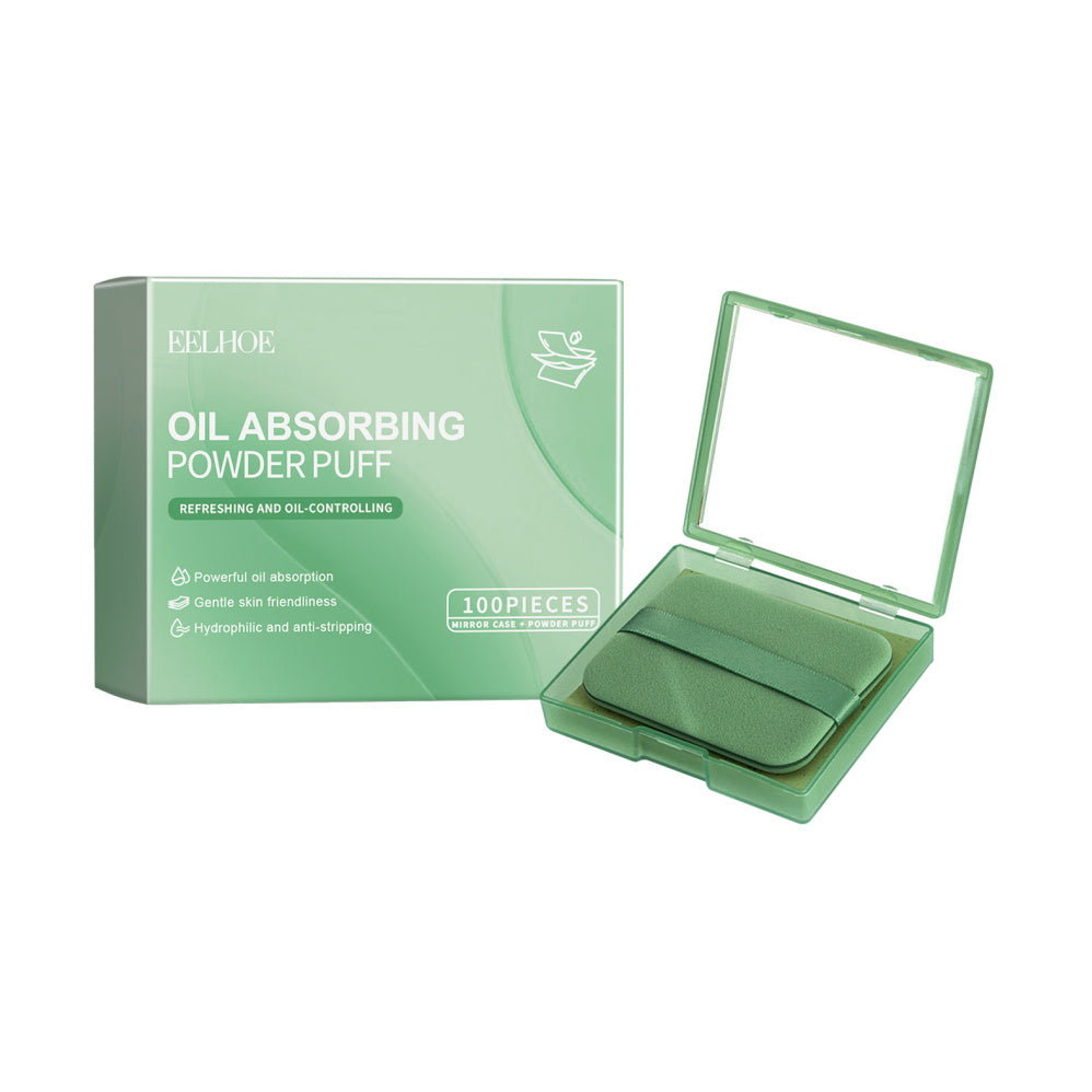 Oil Blotting Paper And Powder Puff