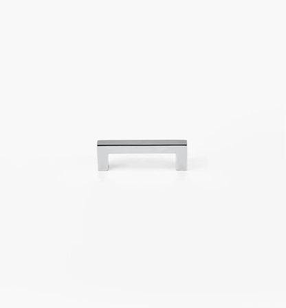 Squared Polished Chrome Cabinet Handles: Elegant Hardware for Kitchen & Furniture | Handcrafted Décor Brass Cabinet Pull - Drawer Pulls