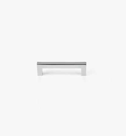 Squared Polished Chrome Cabinet Handles: Elegant Hardware for Kitchen & Furniture | Handcrafted Décor Brass Cabinet Pull - Drawer Pulls