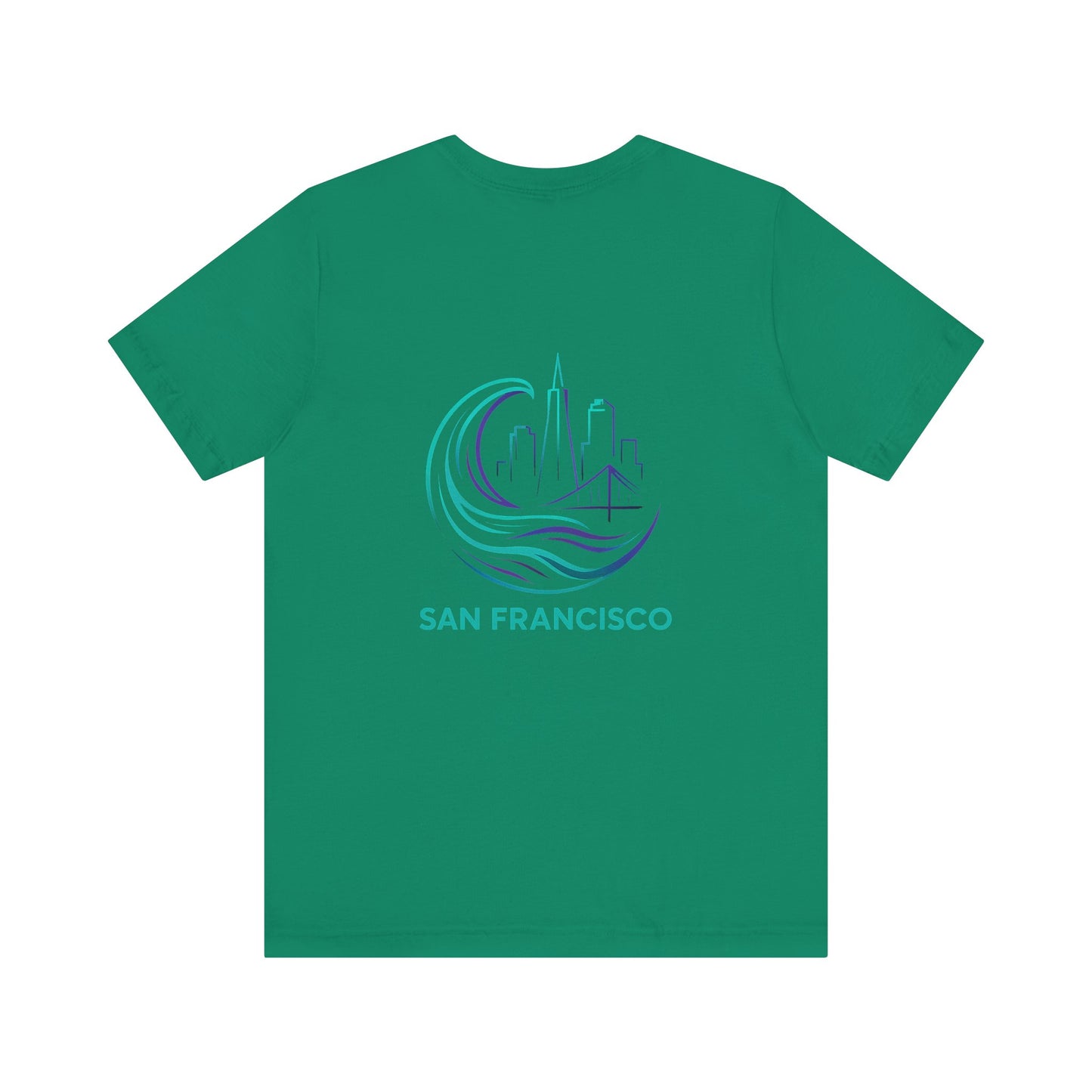 San Francisco Waves Tee Shirt, Casual Beachwear, Travel Souvenir, Unisex Graphic Tee, Summer Gift, Nature-Inspired Apparel