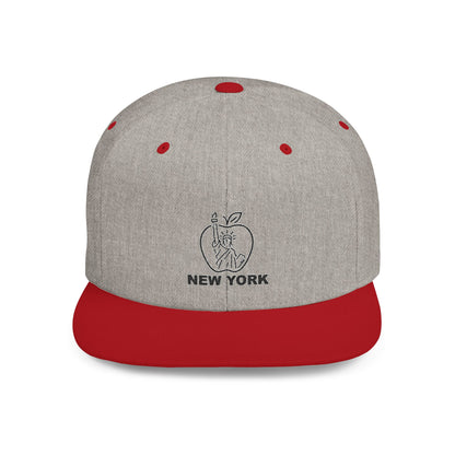 New York Apple Snapback Hat, Trendy Streetwear Cap, Gift for NYC Lovers, Stylish Summer Accessory, Adjustable Baseball Cap