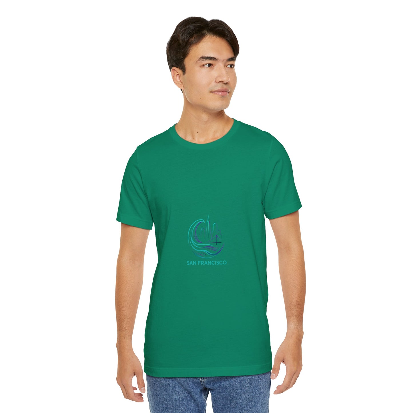 San Francisco Waves Tee Shirt, Casual Beachwear, Travel Souvenir, Unisex Graphic Tee, Summer Gift, Nature-Inspired Apparel