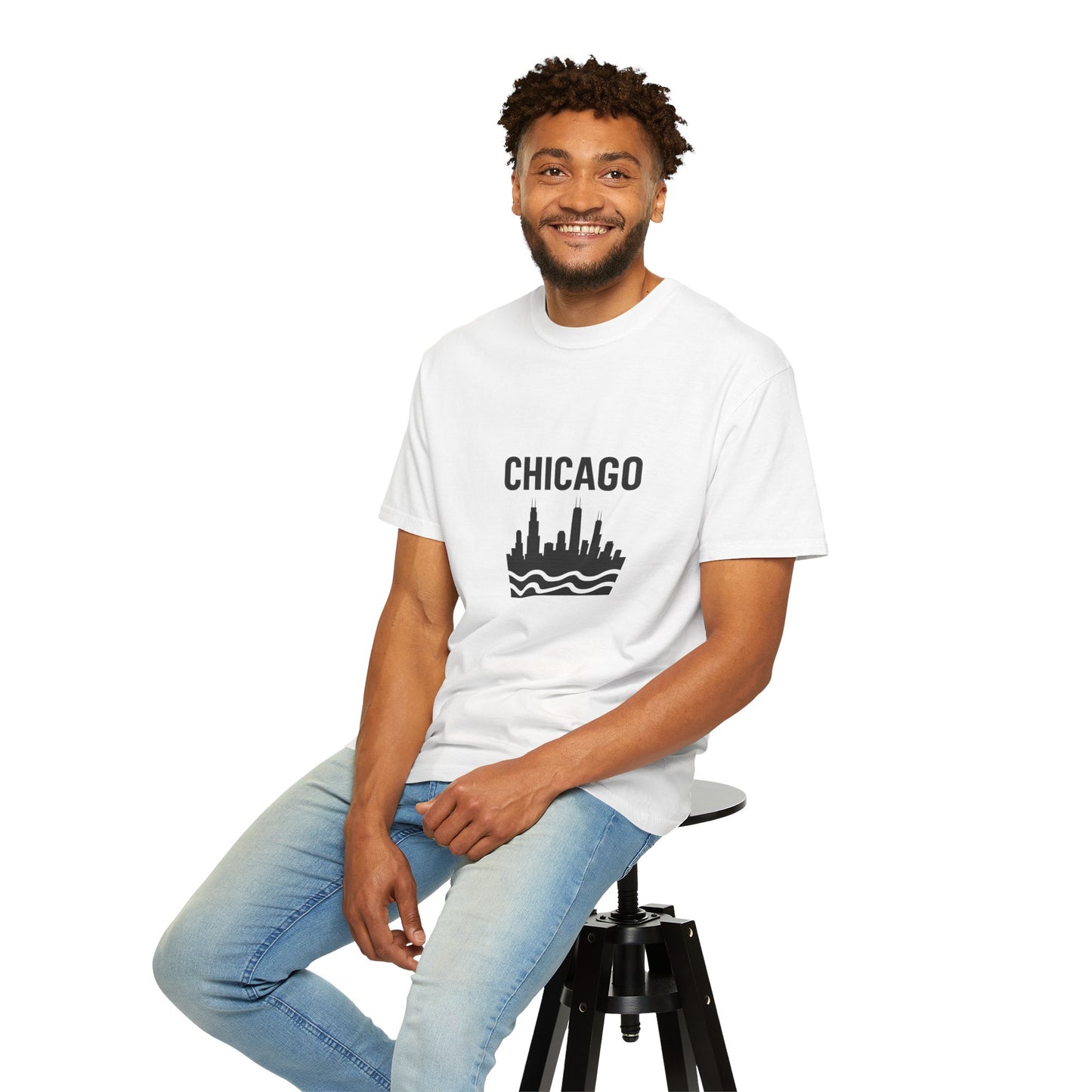 Chicago Skyline Unisex T-Shirt | Casual Citywear, Gift for Chicago Lovers, Travel Souvenir