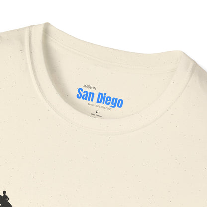 Surfing Silhouette Unisex T-Shirt, Beach Lover Gift, Casual Summer Wear, Stylish Tee