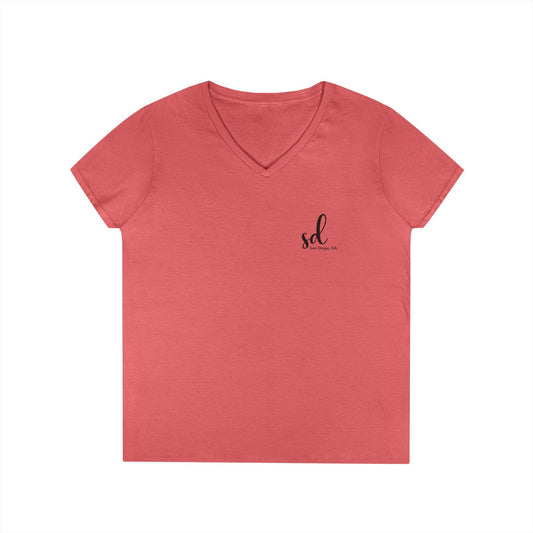 SD San Diego California v neck tshirts