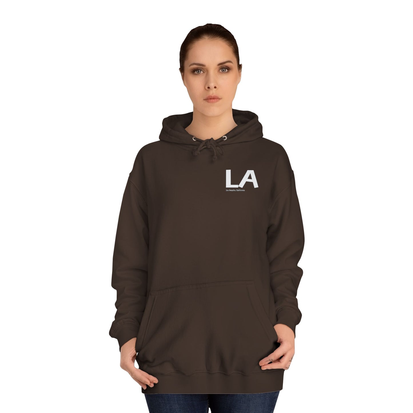 LA , California Unisex College Hoodie, Casual Comfortable Pullover