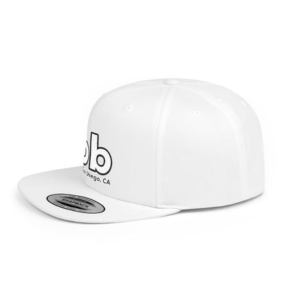 ob san diego ca Stylish Flat Bill Snapback Cap,