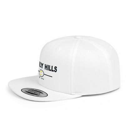 Stylish Beverly Hills Flat Bill Snapback Hat, Trendy Cap for Fashion Lovers, Casual Wear, Sun Protection, Gift for Him/Her