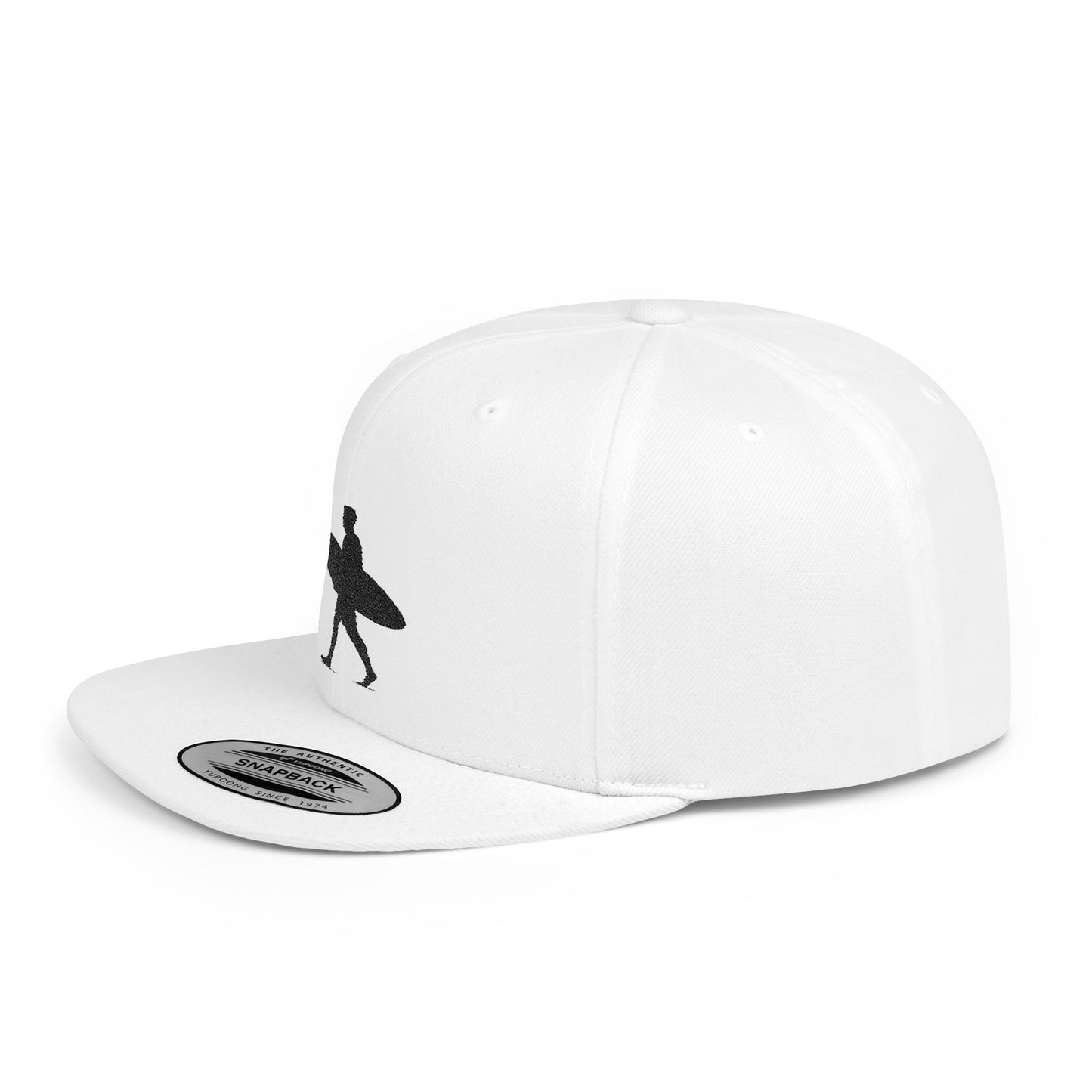 Surfing Flat Bill Snapback Hat, Cool Beach Style Cap for Summer, Gift for Surfers