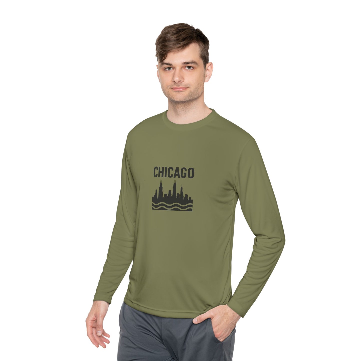 Chicago Skyline Long Sleeve Tee - Urban Style Souvenir Gift