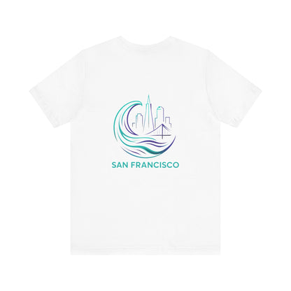 San Francisco Waves Tee Shirt, Casual Beachwear, Travel Souvenir, Unisex Graphic Tee, Summer Gift, Nature-Inspired Apparel