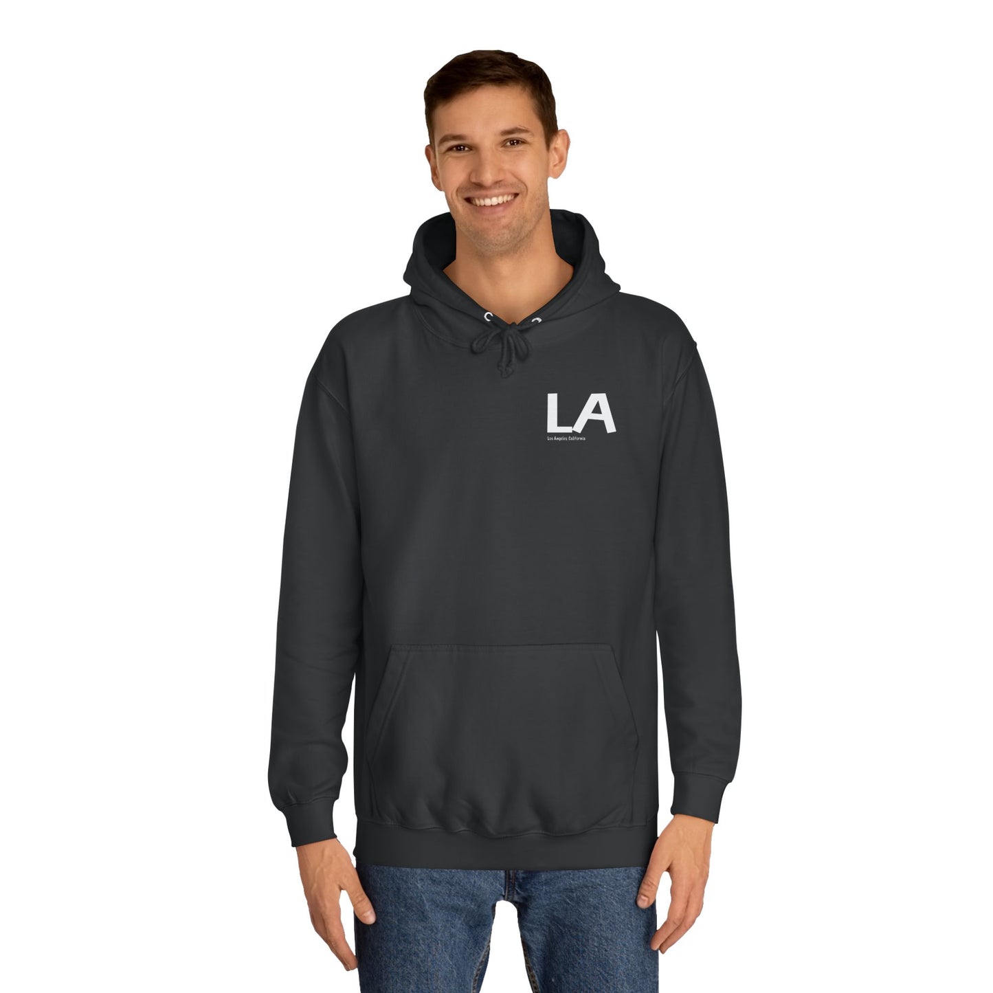 LA , California Unisex College Hoodie, Casual Comfortable Pullover