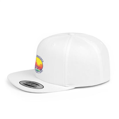 San Francisco Sunset Flat Bill Snapback Cap, Summer Hat, Unisex Baseball Cap, Casual Wear, Travel Accessories, Gift for Him/Her