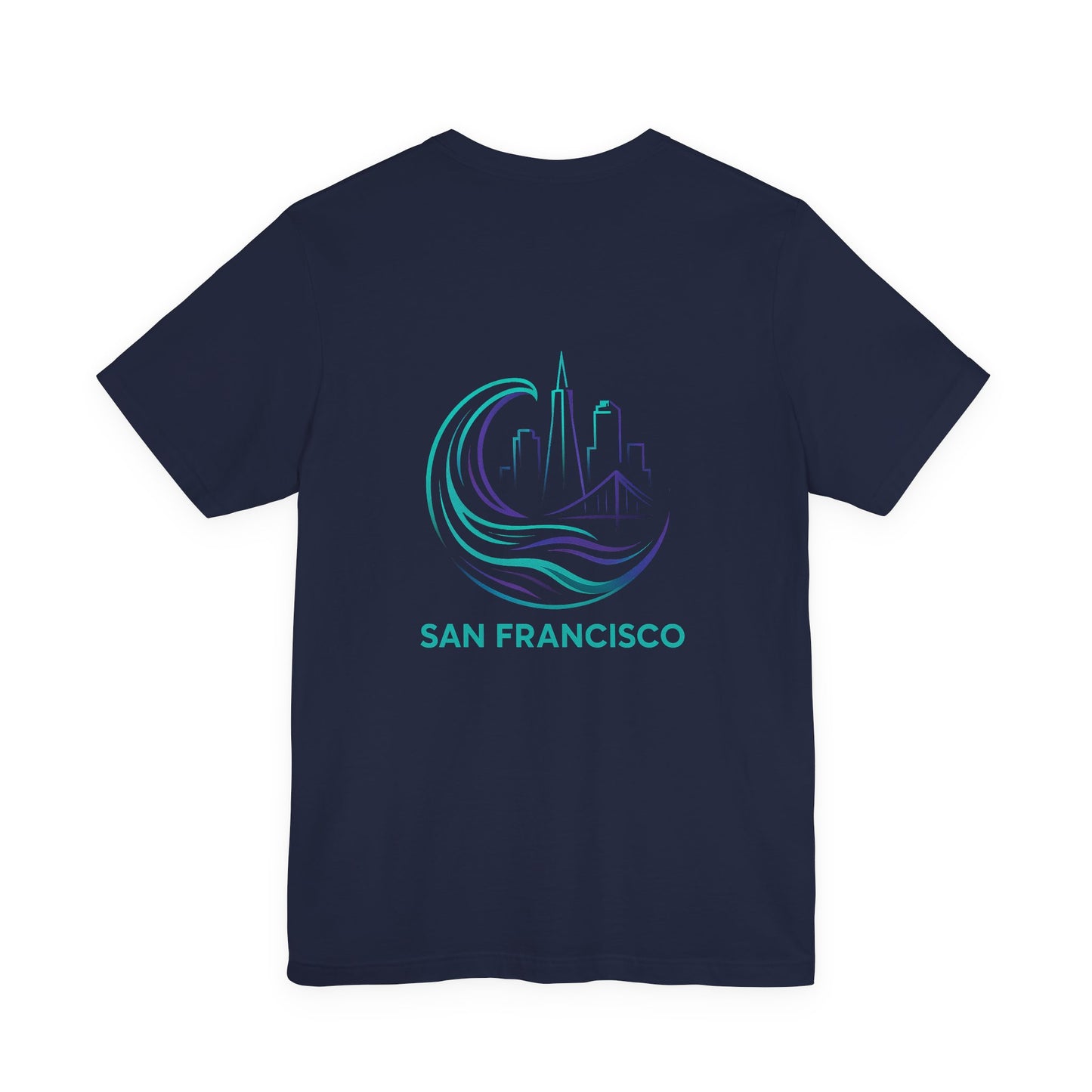 San Francisco Waves Tee Shirt, Casual Beachwear, Travel Souvenir, Unisex Graphic Tee, Summer Gift, Nature-Inspired Apparel