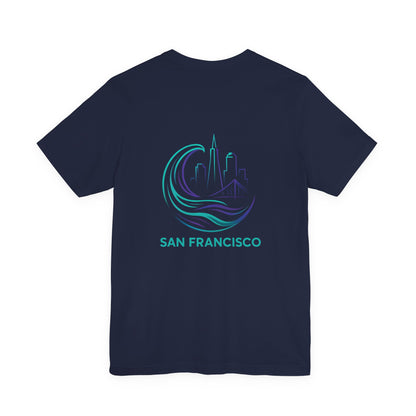 San Francisco Waves Tee Shirt, Casual Beachwear, Travel Souvenir, Unisex Graphic Tee, Summer Gift, Nature-Inspired Apparel
