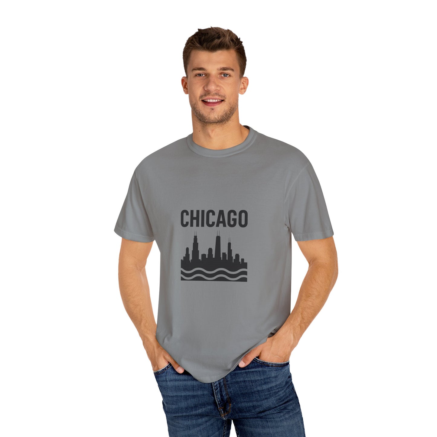 Chicago Skyline Unisex T-Shirt | Casual Citywear, Gift for Chicago Lovers, Travel Souvenir