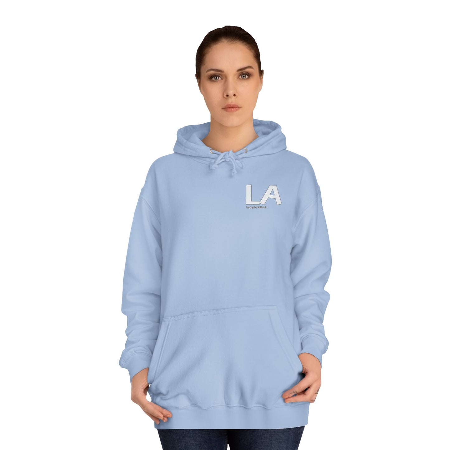 LA , California Unisex College Hoodie, Casual Comfortable Pullover