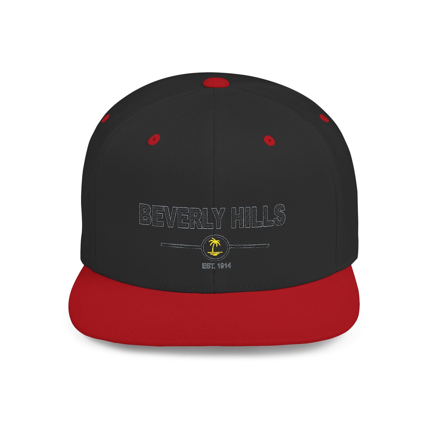 Stylish Beverly Hills Flat Bill Snapback Hat, Trendy Cap for Fashion Lovers, Casual Wear, Sun Protection, Gift for Him/Her
