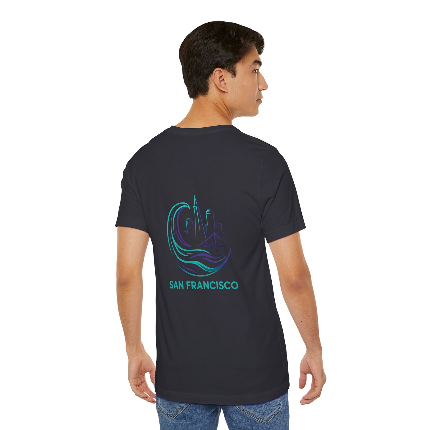 San Francisco Waves Tee Shirt, Casual Beachwear, Travel Souvenir, Unisex Graphic Tee, Summer Gift, Nature-Inspired Apparel