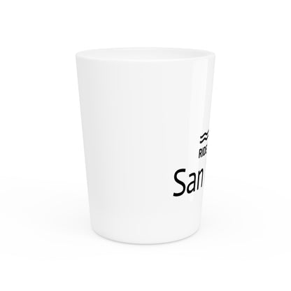 Ride the Line San Diego Shark Ride Shot Glass | Fun Beach Souvenir | Ocean Lover Gift | Perfect for Parties, Celebrations, Beach Days