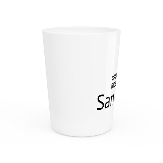 Ride the Line San Diego Shark Ride Shot Glass | Fun Beach Souvenir | Ocean Lover Gift | Perfect for Parties, Celebrations, Beach Days