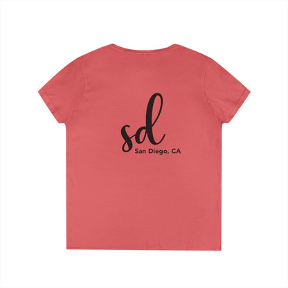 SD San Diego California v neck tshirts