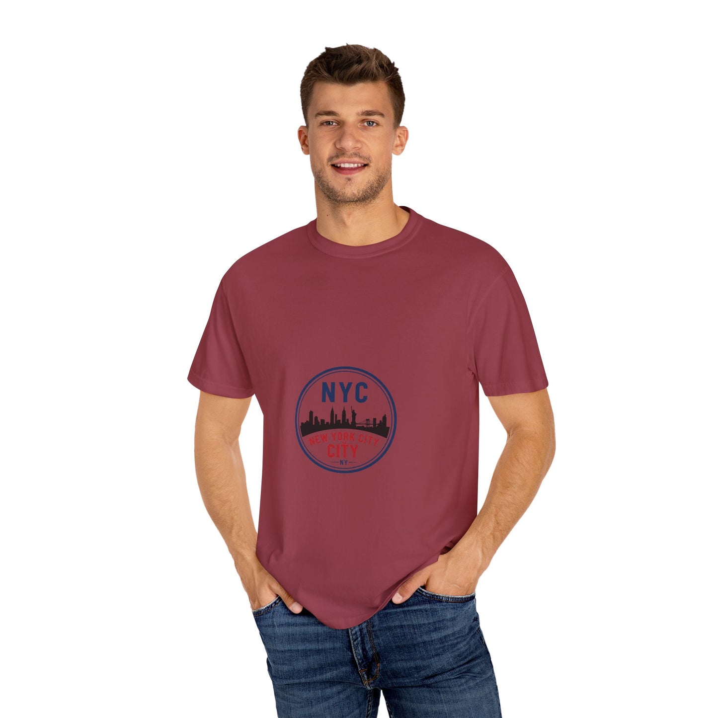 NYC Garment-Dyed T-Shirt - Urban Fashion and Travel Souvenir