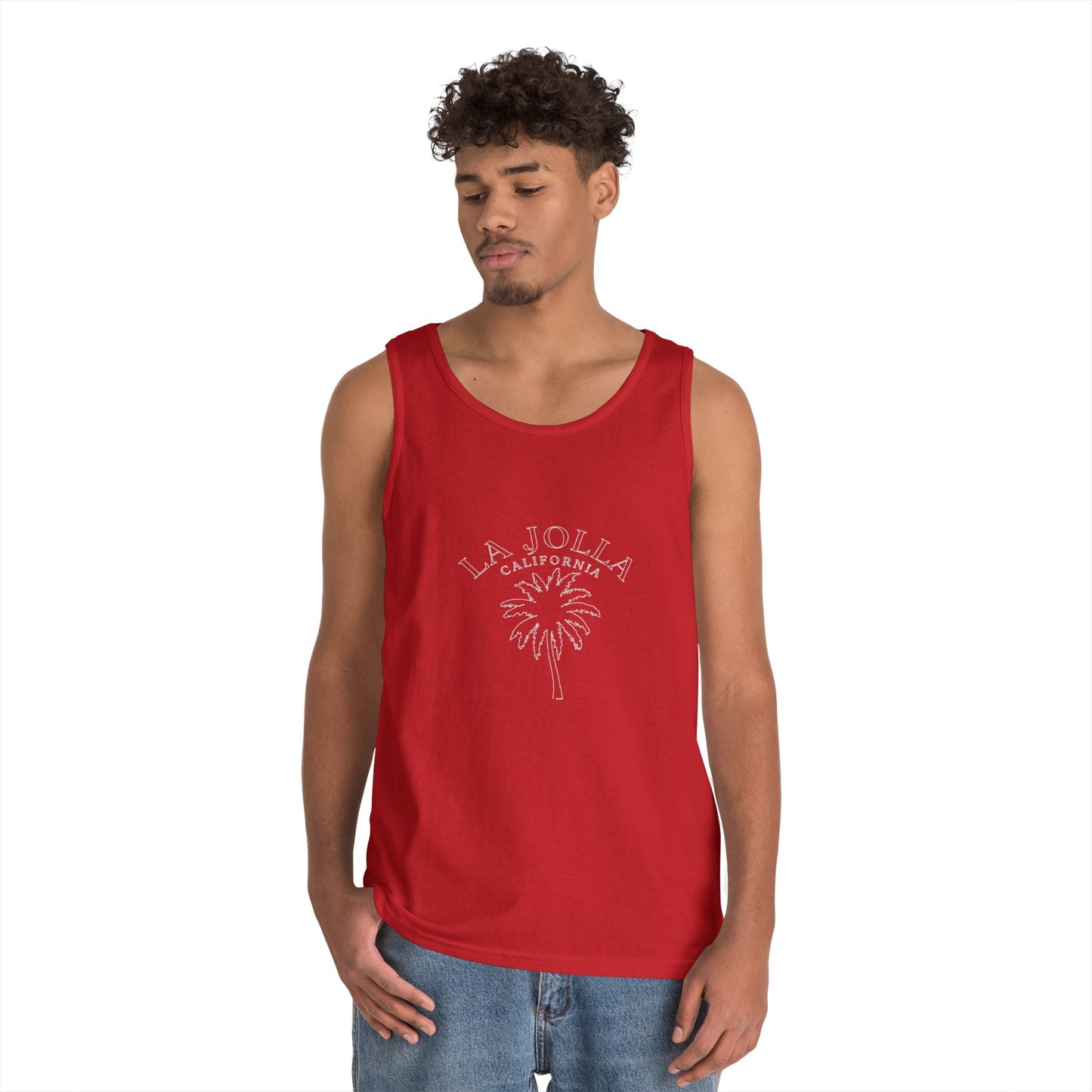 La Jolla California Heavy Cotton Tank Top - Casual Summer Wear