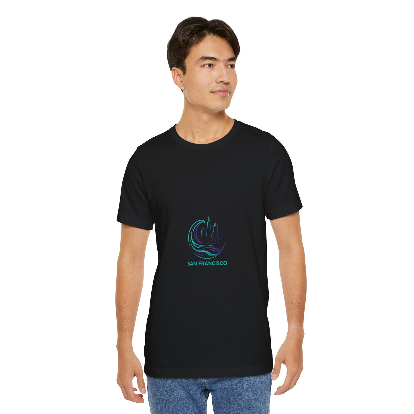 San Francisco Waves Tee Shirt, Casual Beachwear, Travel Souvenir, Unisex Graphic Tee, Summer Gift, Nature-Inspired Apparel