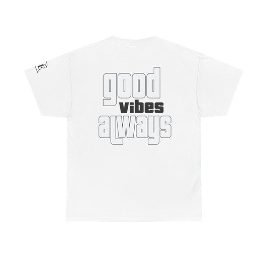 Good Vibes Unisex Heavy Cotton Tee, Casual T-Shirt, Graphic Tee