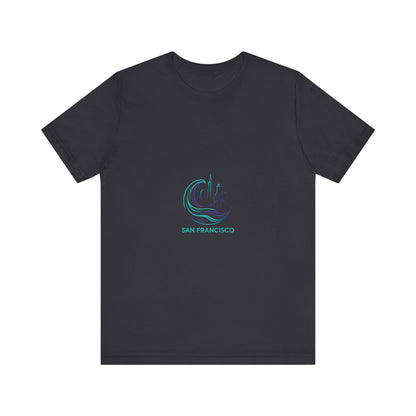 San Francisco Waves Tee Shirt, Casual Beachwear, Travel Souvenir, Unisex Graphic Tee, Summer Gift, Nature-Inspired Apparel