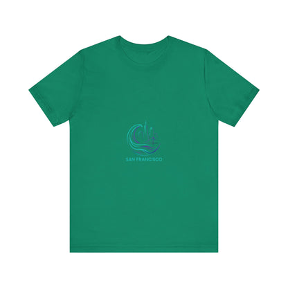 San Francisco Waves Tee Shirt, Casual Beachwear, Travel Souvenir, Unisex Graphic Tee, Summer Gift, Nature-Inspired Apparel