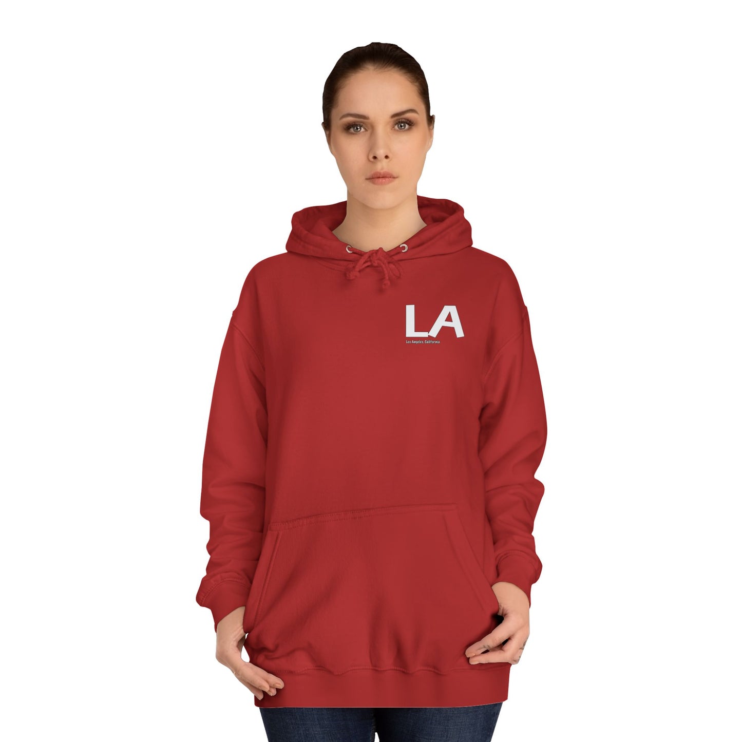 LA , California Unisex College Hoodie, Casual Comfortable Pullover