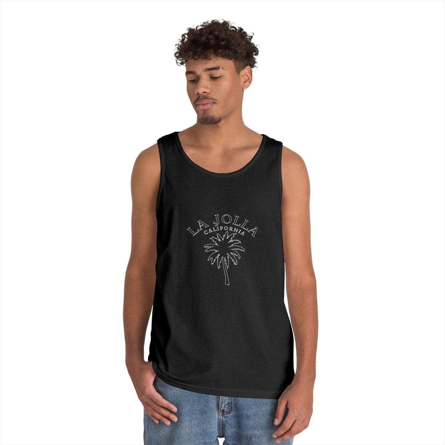La Jolla California Heavy Cotton Tank Top - Casual Summer Wear