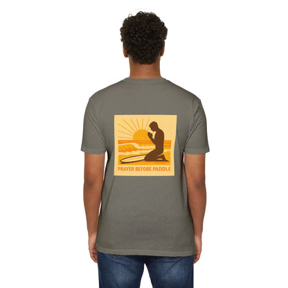 Prayer Before Paddle T-Shirt, Unisex Surf Tee, Beach Vibes Shirt, Faith and Surfing Apparel