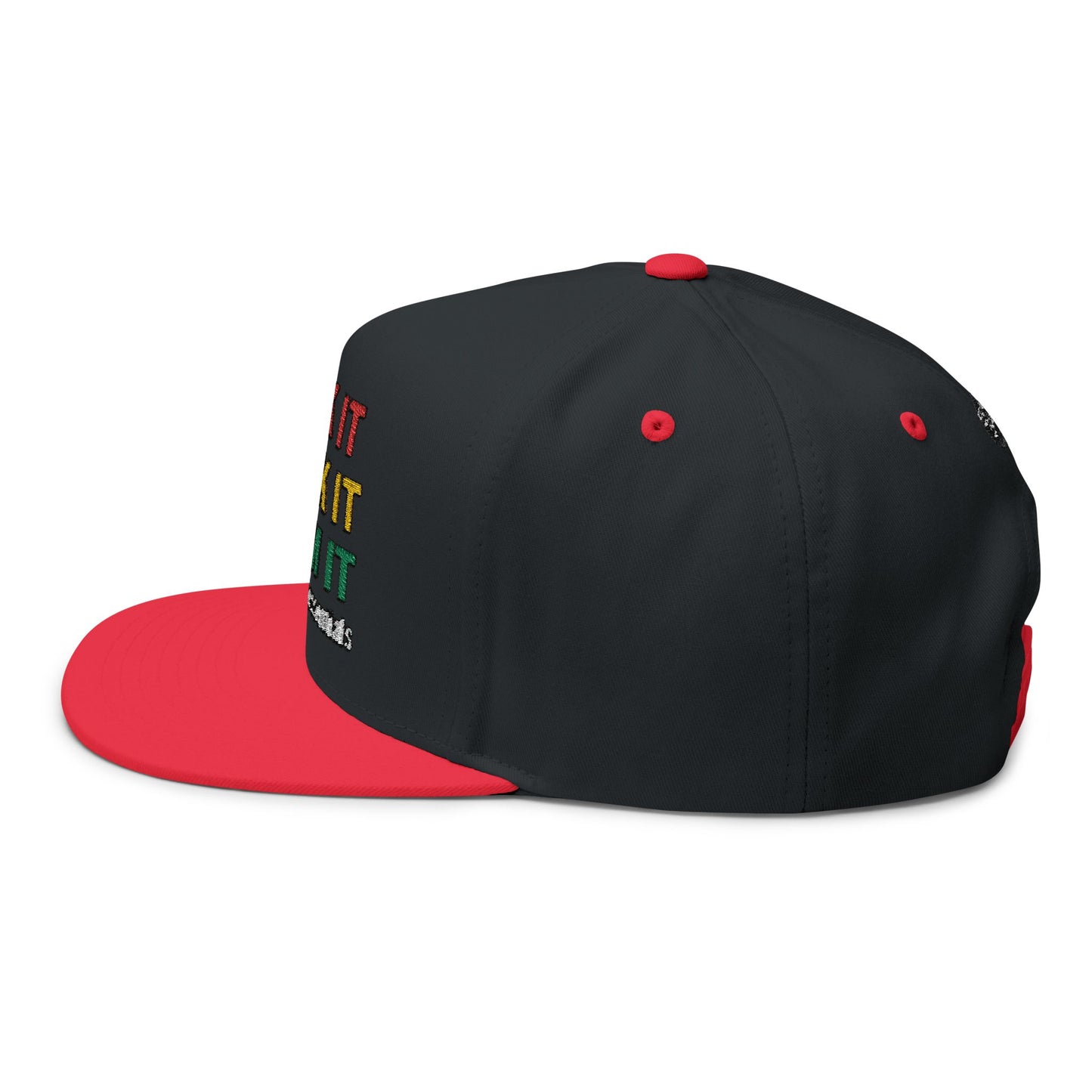 LICK IT SUCK IT SLAM IT Embroidered Flat Bill Cap with Fun Slogan, Trendy Baseball Hat for Parties, Gift for Friends, Holiday Accessory, Cool Streetwear