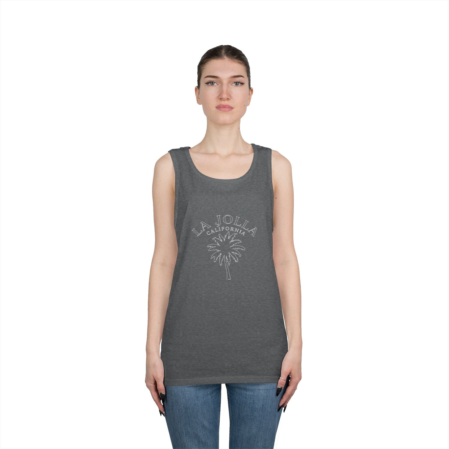 La Jolla California Heavy Cotton Tank Top - Casual Summer Wear
