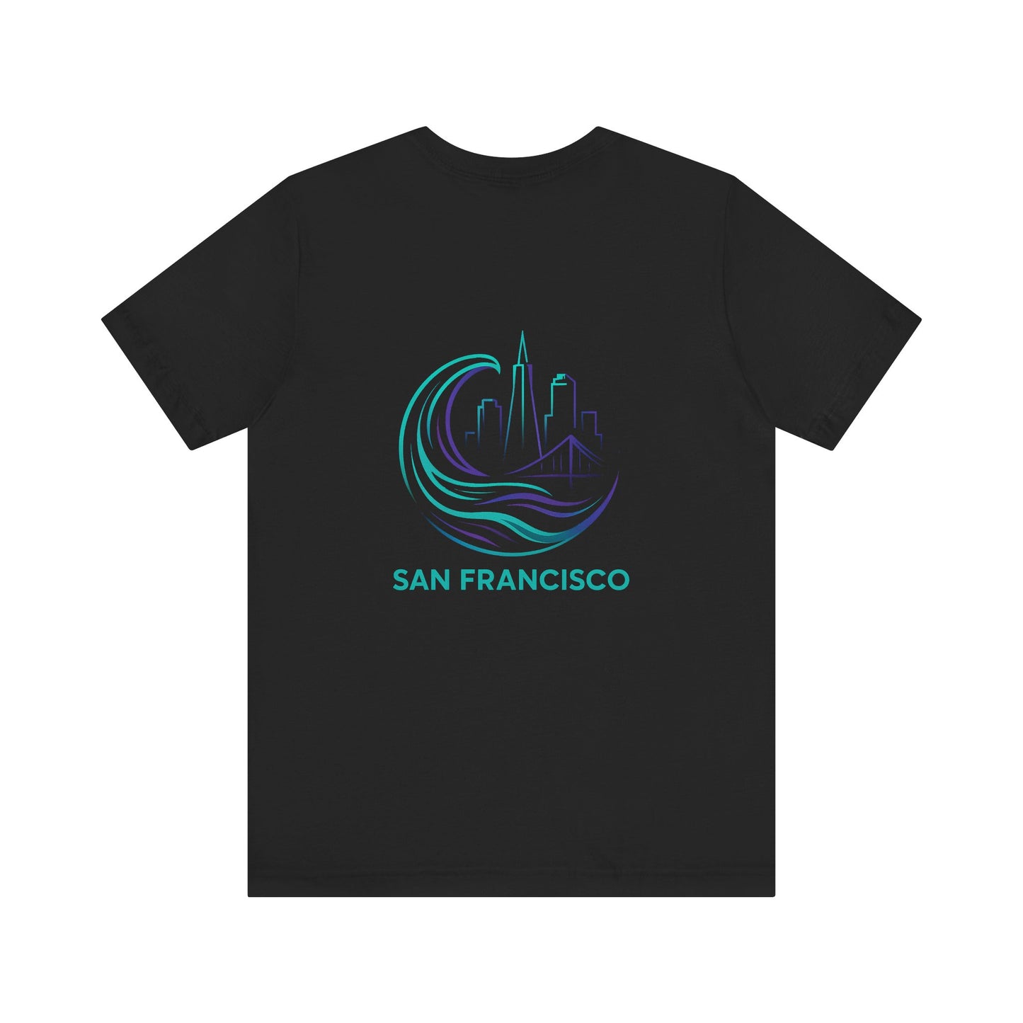 San Francisco Waves Tee Shirt, Casual Beachwear, Travel Souvenir, Unisex Graphic Tee, Summer Gift, Nature-Inspired Apparel
