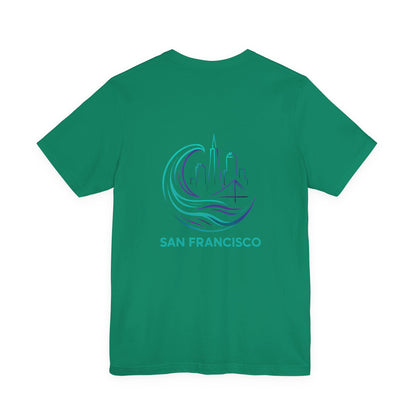 San Francisco Waves Tee Shirt, Casual Beachwear, Travel Souvenir, Unisex Graphic Tee, Summer Gift, Nature-Inspired Apparel