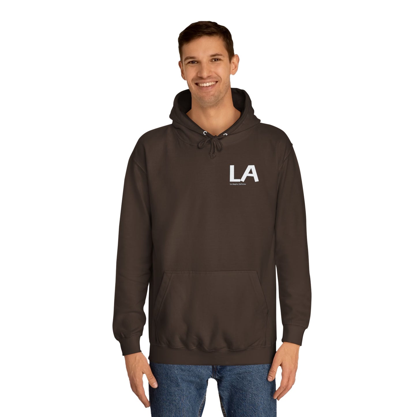 LA , California Unisex College Hoodie, Casual Comfortable Pullover