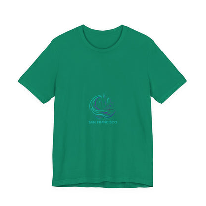 San Francisco Waves Tee Shirt, Casual Beachwear, Travel Souvenir, Unisex Graphic Tee, Summer Gift, Nature-Inspired Apparel