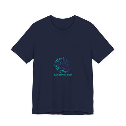 San Francisco Waves Tee Shirt, Casual Beachwear, Travel Souvenir, Unisex Graphic Tee, Summer Gift, Nature-Inspired Apparel
