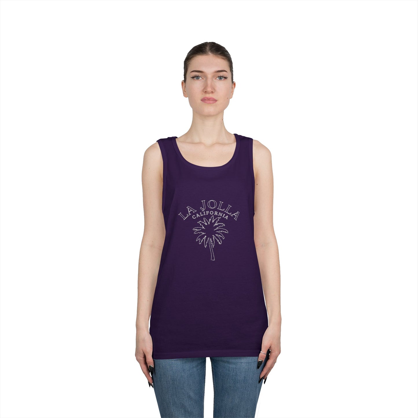 La Jolla California Heavy Cotton Tank Top - Casual Summer Wear