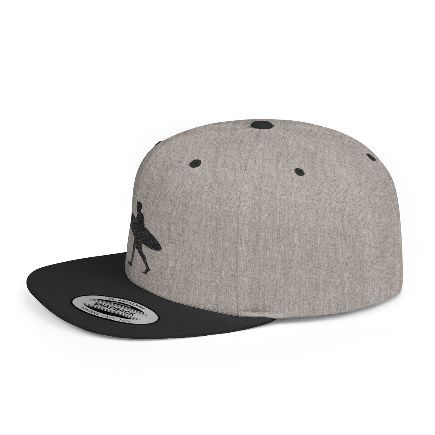 Surfing Flat Bill Snapback Hat, Cool Beach Style Cap for Summer, Gift for Surfers
