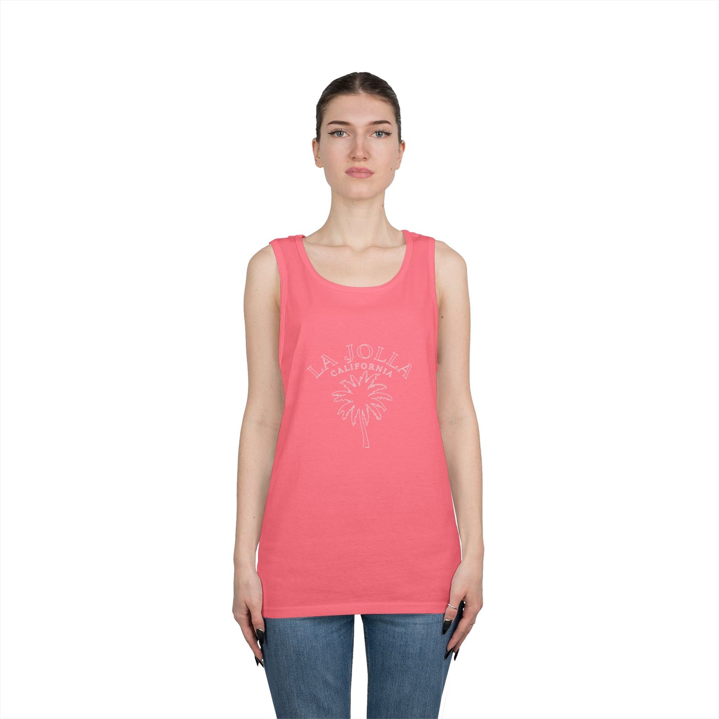 La Jolla California Heavy Cotton Tank Top - Casual Summer Wear