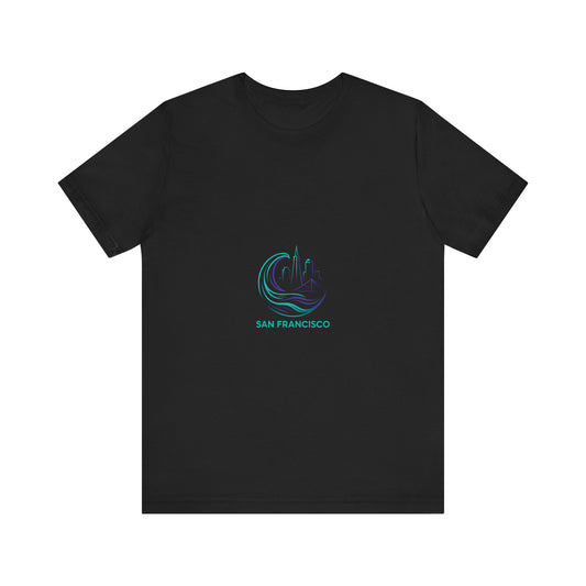 San Francisco Waves Tee Shirt, Casual Beachwear, Travel Souvenir, Unisex Graphic Tee, Summer Gift, Nature-Inspired Apparel